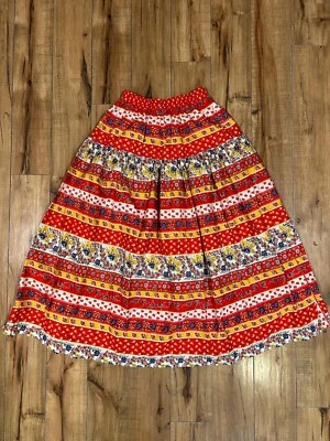 Maxi Falda Floral Vintage On The Verge Mujer Escoba Gitana Boho Algodón M Foto 1 de 4