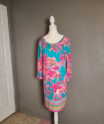 Vestido Camisa Lilly Pulitzer Feminino Linden Via Sunny 100% Algodão Puma Excelente Estado Usado Extra Grande - Imagem 1 de 4
