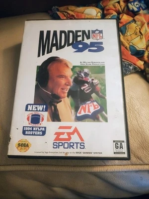Sega Genesis John Madden 95 NFL Video Game with Instruction Booklet Complete - Image 1 of 3