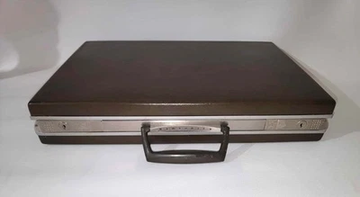 Maletín rígido vintage años 60 Samsonite marrón adjunto con llave Foto 1 de 4