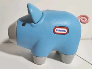 Little Tikes Vintage 90's BLUE Pig Piggy Coin Money Bank - Picture 1 of 9
