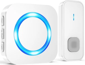 Wireless Doorbell, Waterproof Door Bell Cordless Battery Operated at 1300Ft Long - Picture 1 of 8