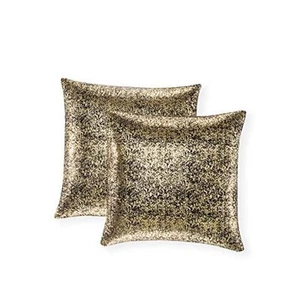Pack of 2, Shimmery Pillow, Soft Solid 22" x 22" (Pack of 2) Bronzing- Black - Picture 1 of 7