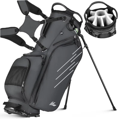 Lightweight Golf Stand Bag with 8-Way Dividers, Cooler Pocket, Shoe Compartment, - Image 1 of 4