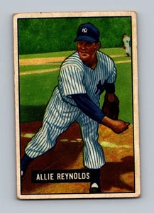 1951 Bowman #109 Allie Reynolds GD-VG (wrinkle) Vintage Baseball Card - Picture 1 of 2