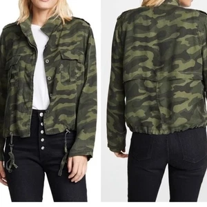 Rails Women's Sz M Rowen Forest Camo Military Lightweight Moto Jacket Pockets - Picture 1 of 15