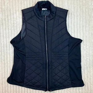 Nuevo sin etiquetas Chaleco Acolchado Maurices Mujer Negro Cremallera Completa Lateral Elastizado Talla Grande 2X - Imagen 1 de 5