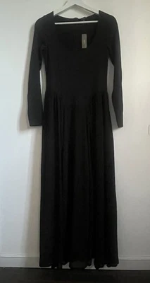 J. CREW NWT Ballet Dress Chiffon Skirt Solid Black Midi Maxi Mixed Materials XS - Image 1 of 4