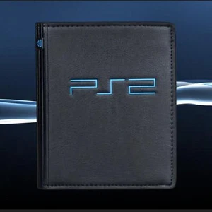 NUEVA BILLETERA RETRO VINTAGE SONY PLAYSTATION 2 PS DOBLE PLEGABLE NEGRA PS2 - Imagen 1 de 4