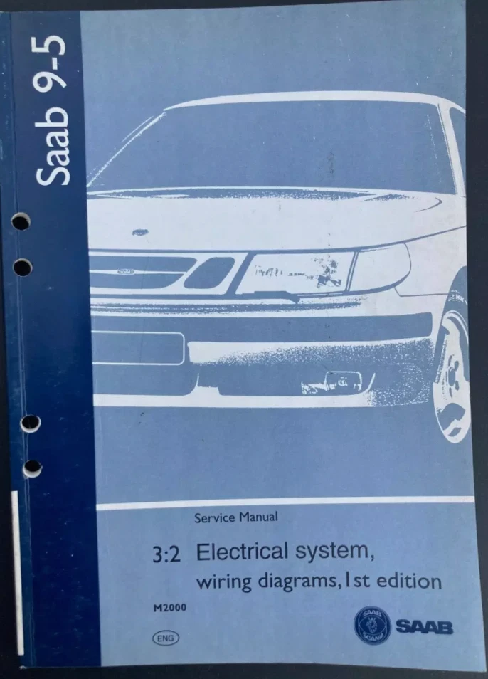 2000 Saab 9-5 Eléctrico Sistema Cableado Servicio Manual OEM 1st Edición - Imagen 1 de 1