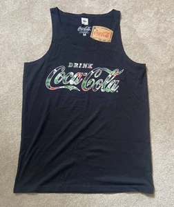 Coca Cola Vest Mens Sleeveless Black CocaCola Coke Tank Top Medium New With Tags - Picture 1 of 12