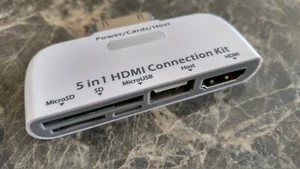 5 in 1 Connection Kit IPAD IPOD IPHONE APPLE 30 PIN CONNECTOR USB HDMI SD CARD - Picture 1 of 1