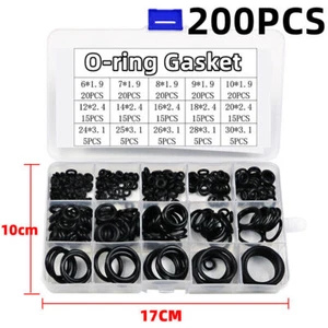 200x Nitrile Rubber O-Ring Gasket Assortment Kits 15 Sizes Seal Ring With Box - Picture 1 of 4