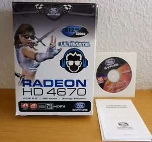 ATI Ultimate Radeon Sapphire HD 4670 512MB DDR3 PCI-E Grafikkarte + OVP - Bild 1 von 4
