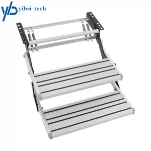 Manual Pull Out Retractable Anti-Slip Two Step RV Camper Platform Steps Stair - Zdjęcie 1 z 12