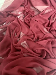 1 mtr maroon cationic sheer bridal,dress chiffon fabric ..58” wide (147cm) - Picture 1 of 7
