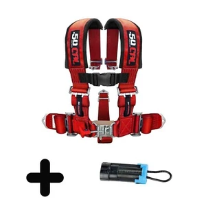 Red 3in 5 point Harness w/ Bypass Plug for CanAm Commander Max Defender Turbo - Bild 1 von 8