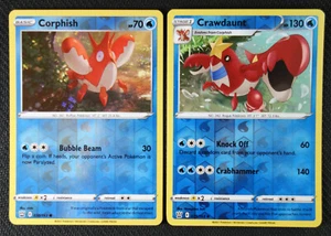 Cartas Pokémon Corphish 038 Crawdaunt 039/163 Holograma Inverso Estilos de Batalla Casi Nuevo/Muy Nuevo - Imagen 1 de 1