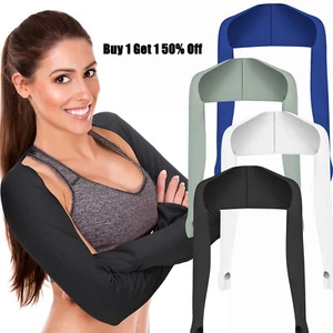 Ice Slik Shawl Arm Sleeve W/Finger Hole Cooling Golf Shawl Shrug Sun Protection - Picture 1 of 36