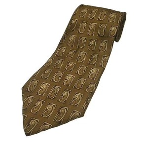 Cravatta collo Joseph Richards in seta paisley marrone marrone marrone - Foto 1 di 3