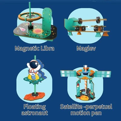 Kits de juguetes STEM 4 en 1 para niños de 6 a 10 años experimento educativo de construcción científica Foto 1 de 4