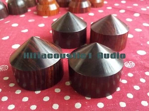 3x HIFI 35*30mm Speaker Spike Isolation Stand Feet Base wooden Spikes Rosewood - Picture 1 of 2