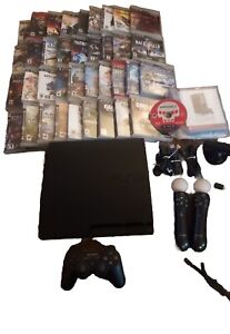 Sony PS3 Slim 320gb Console With 38 Games and 1 Working Remote