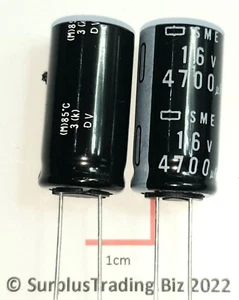 Nippon Chemi-Con SME Radial Electrolytic Capacitor 4700µF 16V 85°C (Pk of 2) - Picture 1 of 2