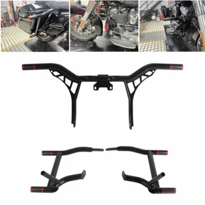 Barras de choque protectoras del motor delanteras y barra de alforja trasera para Harley Touring - Imagen 1 de 19
