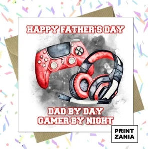 Personalised Funny Gamer Father's Day Card Step Dad Grandad Godfather CCZ - Picture 1 of 5