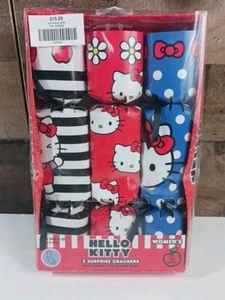 NEW In Box Hello Kitty 3 Surprise Christmas Crackers With Crew Socks 3 Pair - Picture 1 of 4