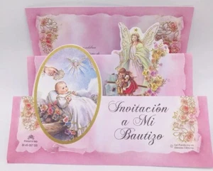 Invitaciones De Bautizo Español Bautizo Niña Bautizo 20 un. - Imagen 1 de 11