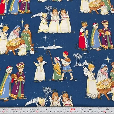 Sage Glen Christmas Pagent Alexander Henry Fabrics 2004 Cotton by the HALF YARD - Image 1 of 2