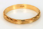 VINTAGE BEAUTIFUL 14K YELLOW GOLD ORNATE DETAILS BAND RING SIZE 4.75 1.3 GRAMS