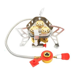 New 6800W Outdoor Tourist Windproof Camping Gas Stove With Piezo Ignition - Picture 1 of 20