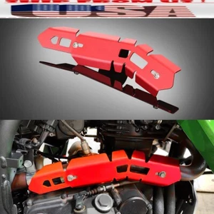 US Aluminum RED Silencer Header Pipe Guard Cover For 2008-2025 Kawasaki KLR650 - Bild 1 von 11