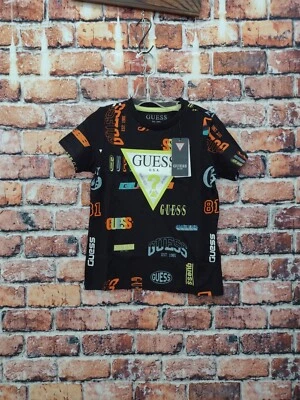 Guess Boys Black Tee Shirt Size 5 - Image 1 of 3
