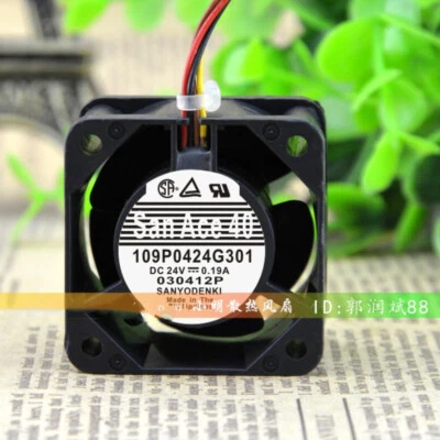 SANYO 109P0424G301 24V 0.19A 4028 4cm Chassis Cooling Industrial Fan Micro - Image 1 of 4