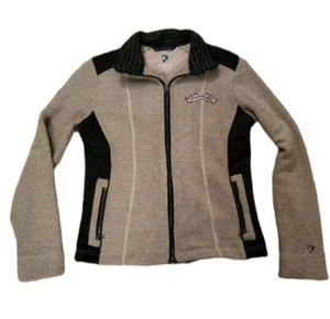 KUHL Sierra Nevada Brewery Gray Full Zip Alpaca Fleece Sweater Jacket Medium - Picture 1 of 9