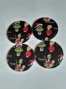 Grinch Weihnachten 2 Zoll Kunstleder Magnete - 4er Set - Bild 1 von 1