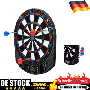 Elektronische Dartscheibe Profi Dartboard LED 6 Pfeile Spiele Dartboard - Bild 1 von 8