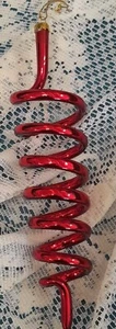 Roter Wirbel Weihnachtsschmuck 7 cm schöner gebrauchter Zustand - Bild 1 von 5