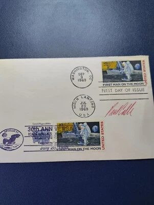 Apollo 11 Brief.Mit Original  Unterschrift! Selten und Rar! Paul Calle! - Bild 1 von 4