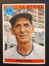 1970 Reinaldo Cordeiro COACH Venezuelan Winter League Card #218 Cuba