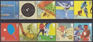 SET GB QEII 2010 OLYMPIC & PARALYMPIC GAMES, LONDON 2012 MNH Stamps SG3097/3106 - Picture 1 of 2