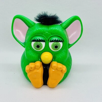 1998 McDonalds Happy Meal Toy McFURBY Series 7 Green/Black - Image 1 of 4
