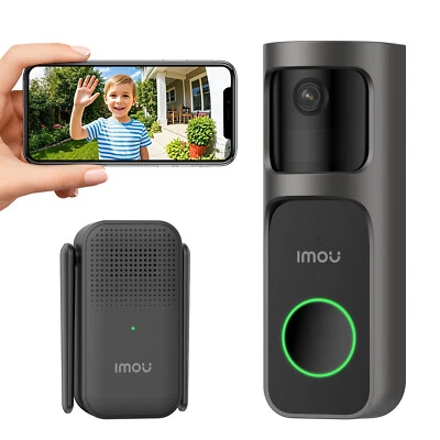 Imou 3MP Smart Wireless WiFi Video Doorbell Security Camera with Chime HD Alexa - Image 1 of 4