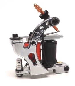TATTOOMASCHINE IG-27Evo SILBER INKgrafiX® Deutschland STUDIO Spulenmaschine - Picture 1 of 4