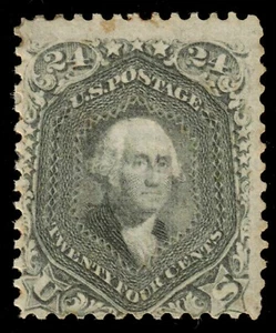 EE. UU. #78b 1862 24c Washington sin usar OG PH con certificado APS CV $2.750 - Imagen 1 de 12
