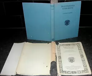 PRESTRESSED CONCRETE Gustave Magnel 1954 Hardback illus CONSTRUCTION Building - Picture 1 of 1
